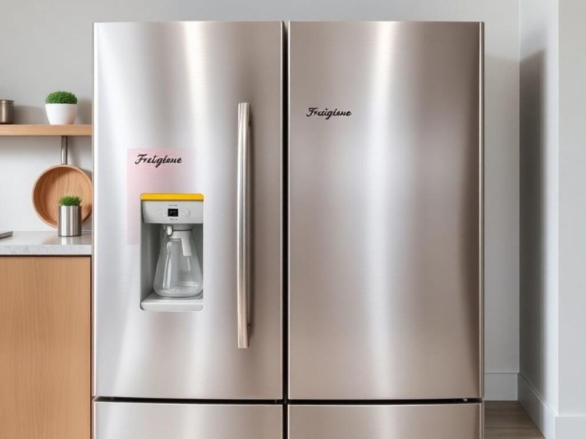 How do I remove scratches on stainless steel refrigerator doors?