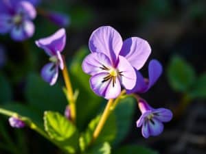 Les violas fleurissent le balcon au printemps