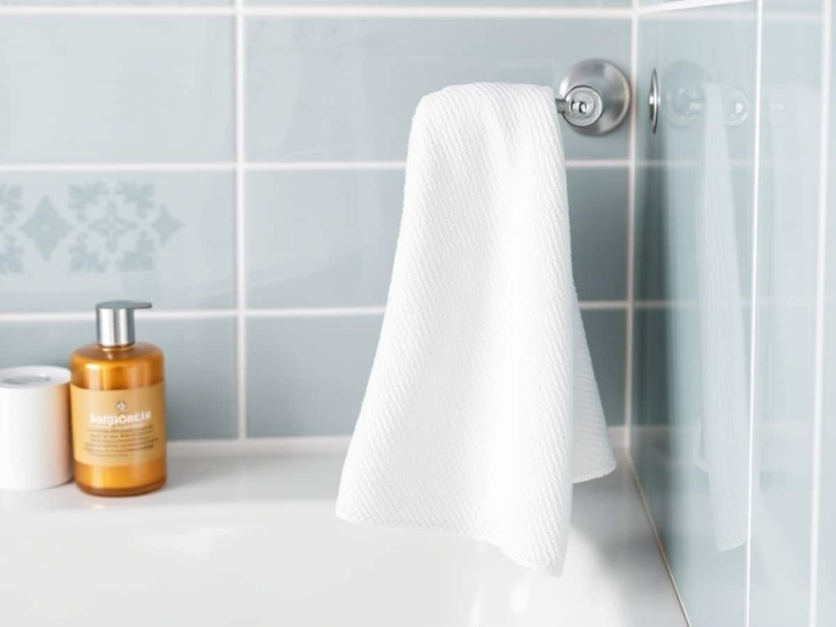 How To Keep Towels Secure With Style: Bathroom Hand Towel Idea