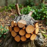 Un tas de bois écologique pour enrichir la biodiversité du jardin