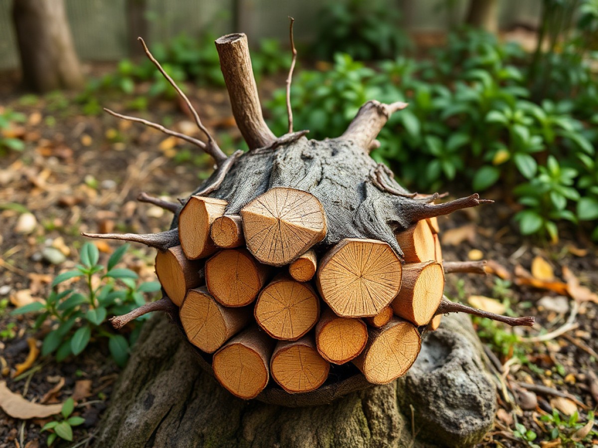 Un tas de bois écologique pour enrichir la biodiversité du jardin