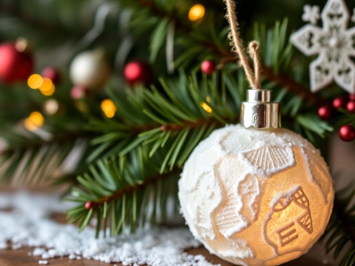 How to Make DIY Textured Ornaments With Epsom Salt
