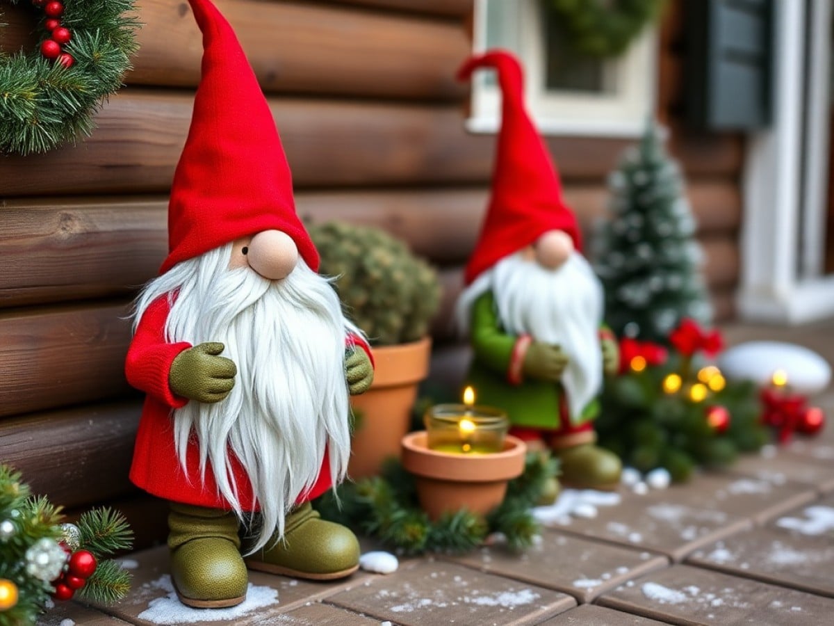 How do I make Christmas outdoor gnomes?