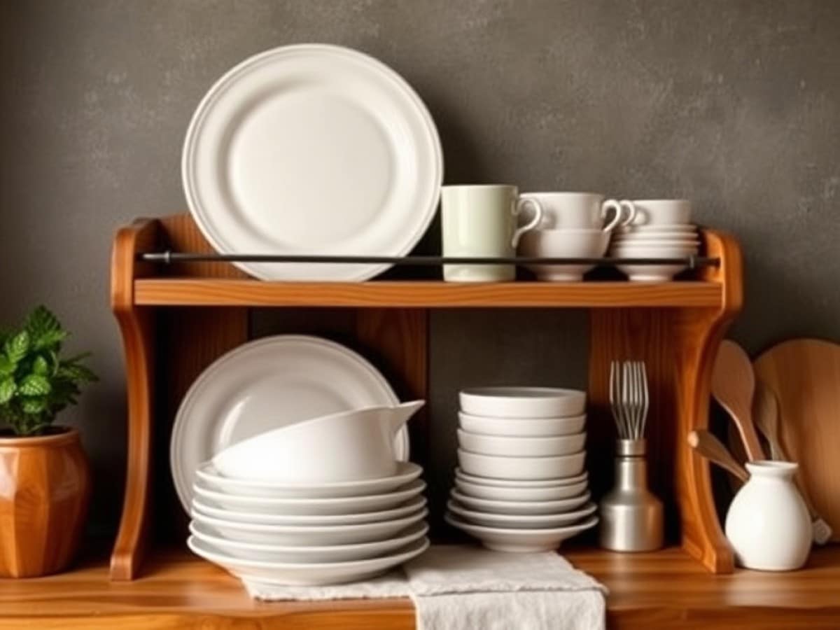 How to Make a DIY Plate Rack For Storage & Decor