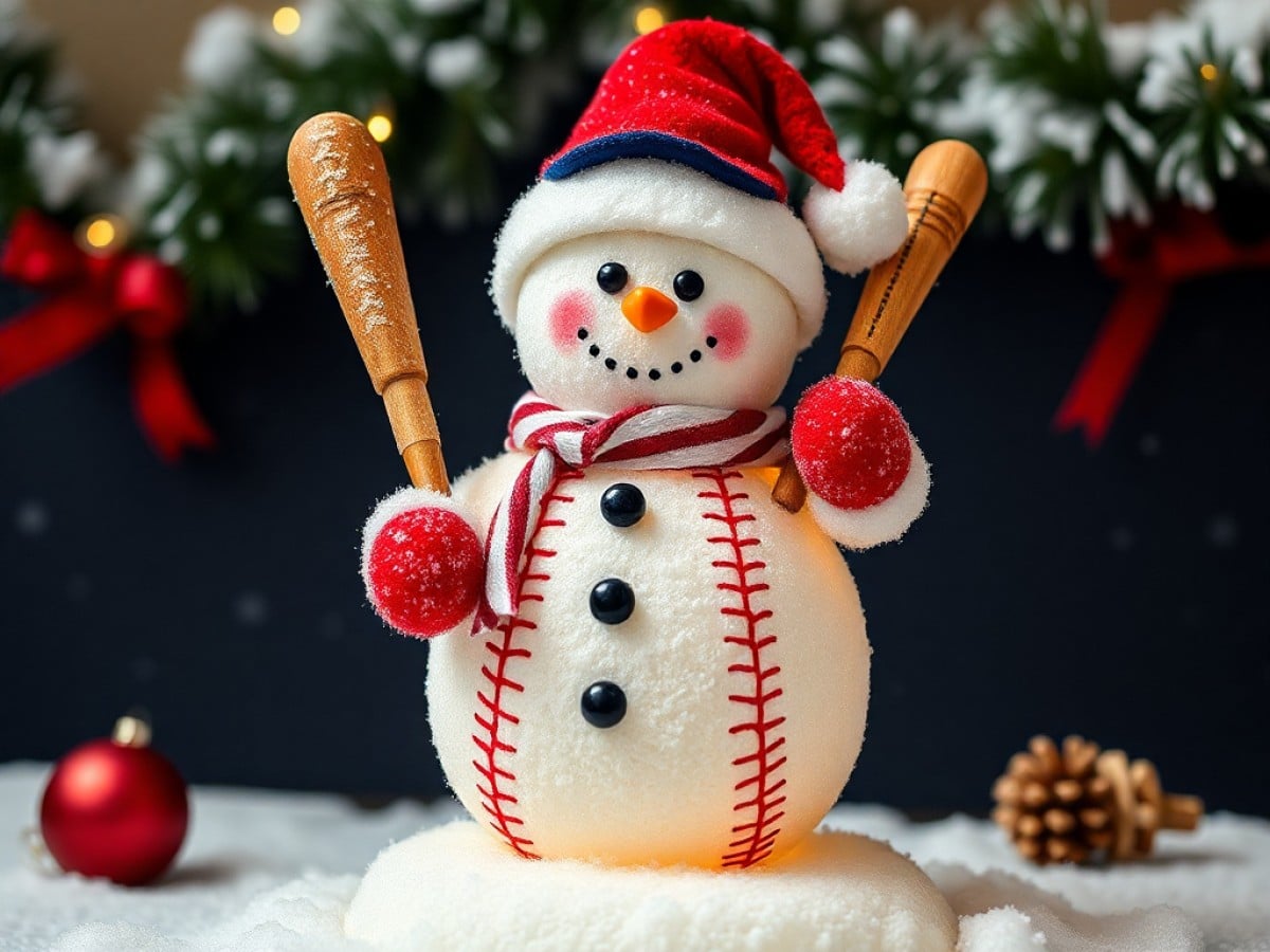 Baseball Snowman: DIY Christmas Decor For Sports Lovers