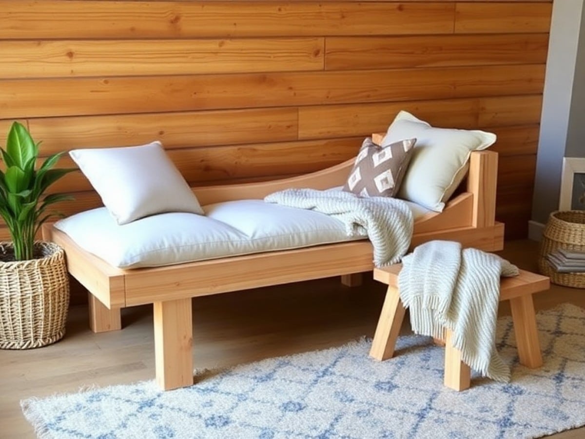 How to Build a DIY Chaise Lounge With 2x4s & Memory Foam