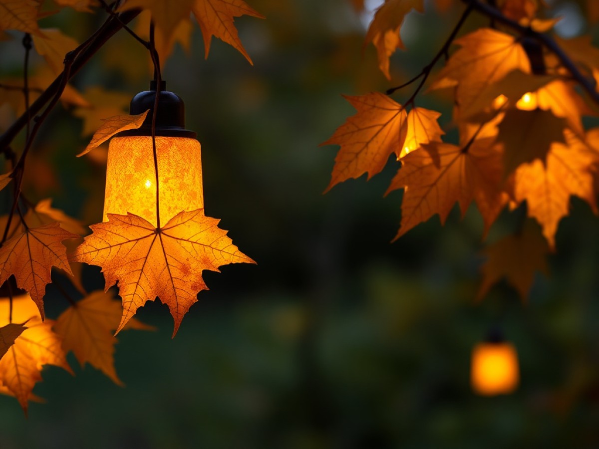 How do I make fall leaf luminaries?