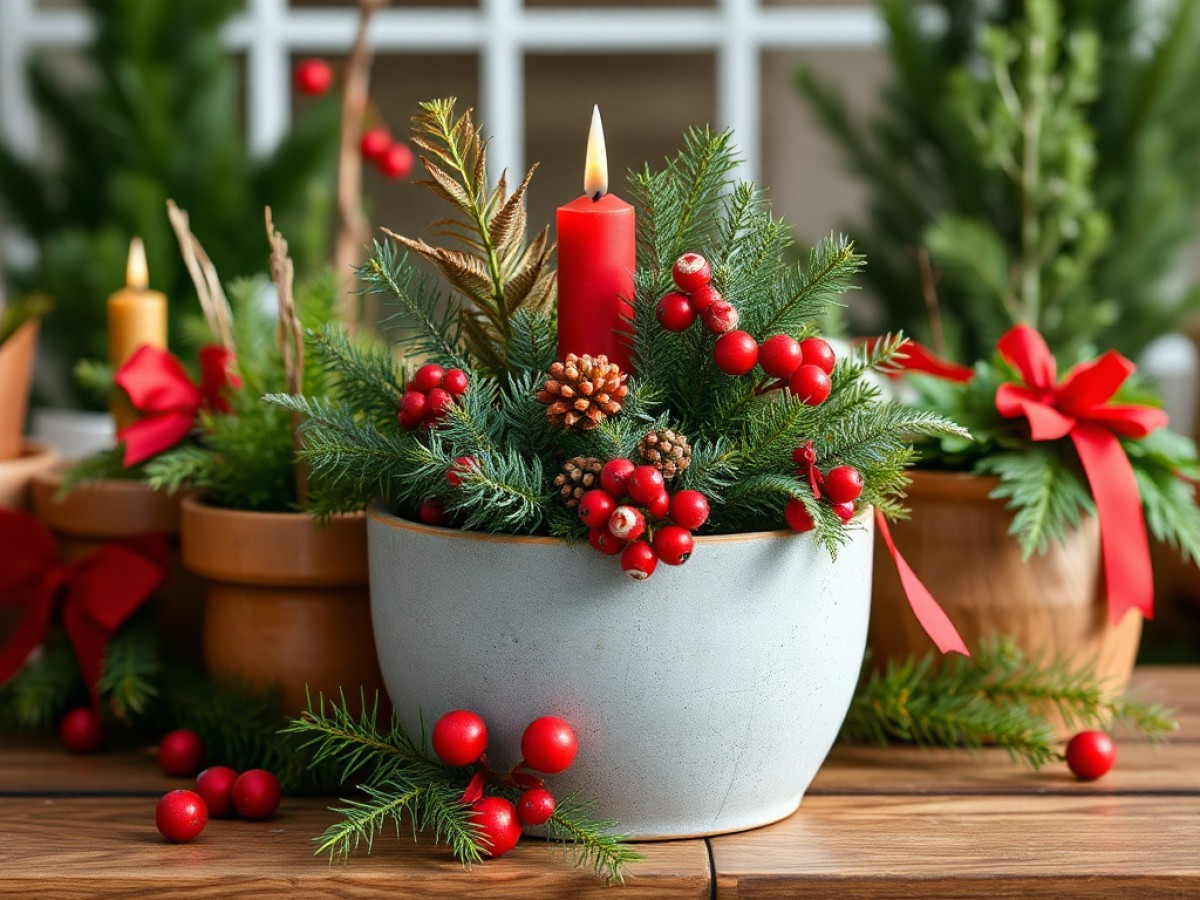 How do I make a Christmas planter?