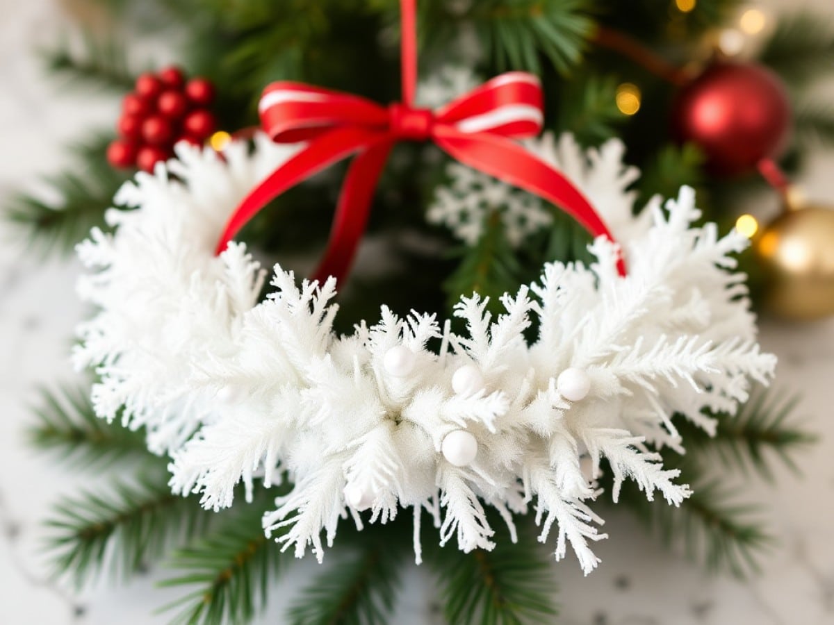 How to Make a Christmas Wreath on a Budget | Snowflake Design