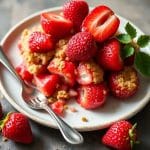 Crumble fraise-rhubarbe