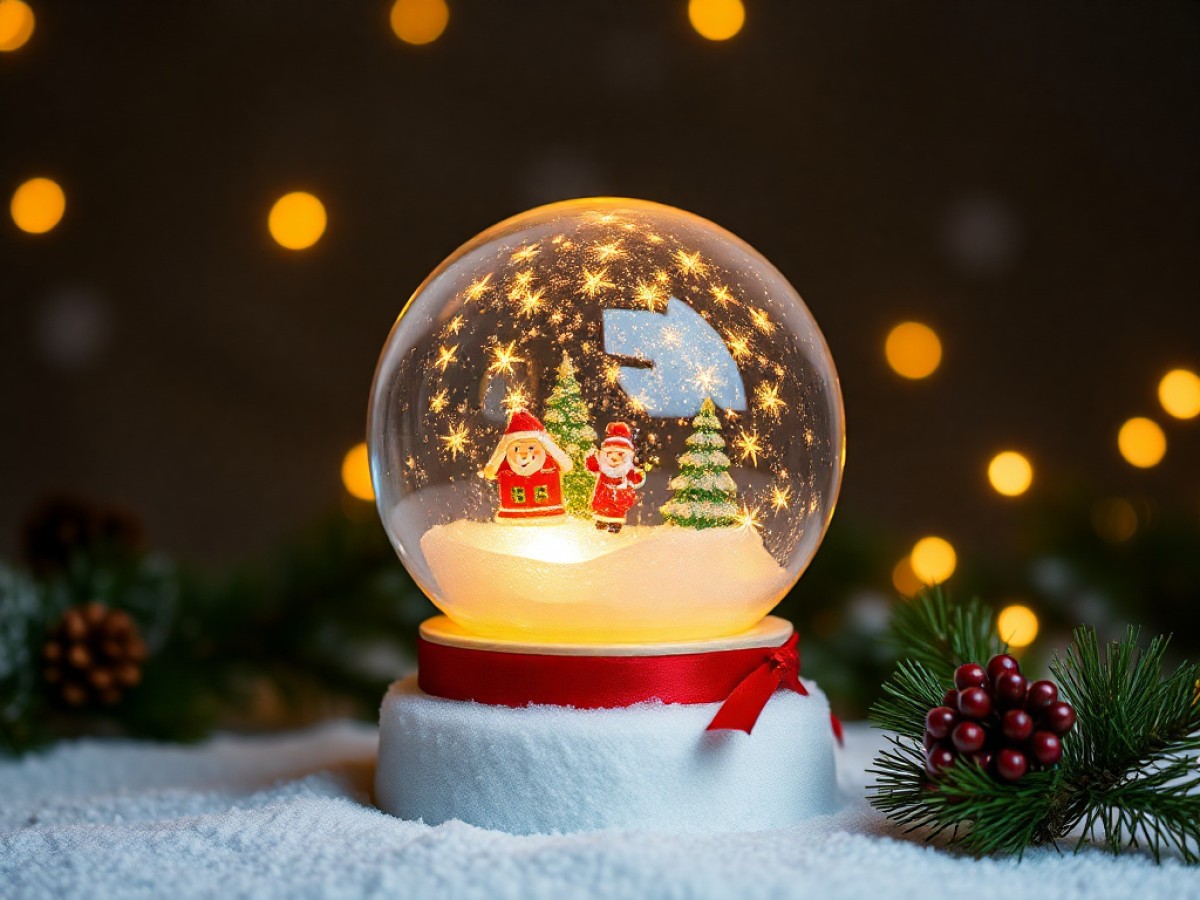 How do I make a working Christmas snow globe?