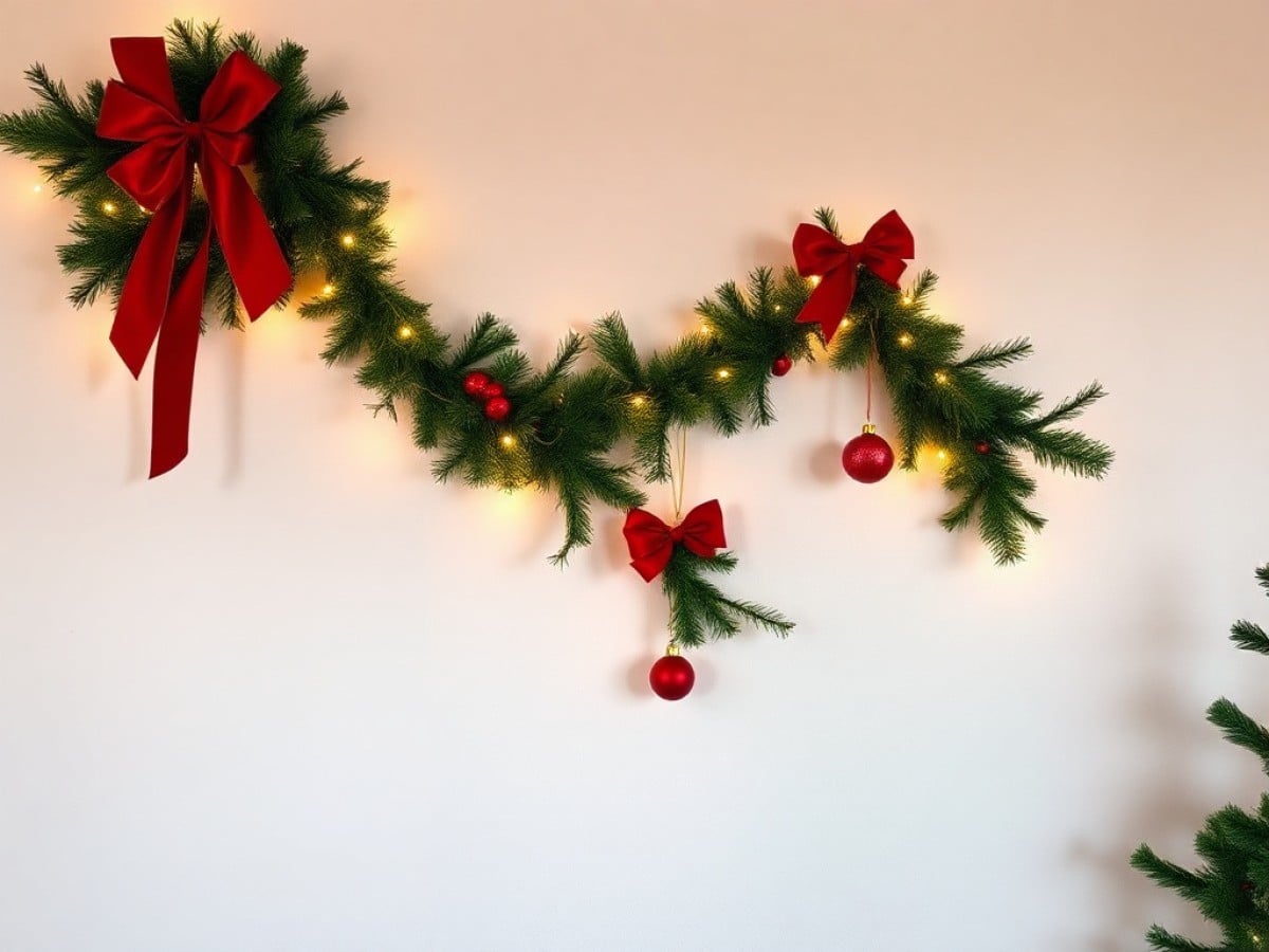 How to Easily Hang a Christmas Garland Using a Tension Rod