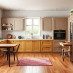 Bisque appliance, need help with cabinet color?