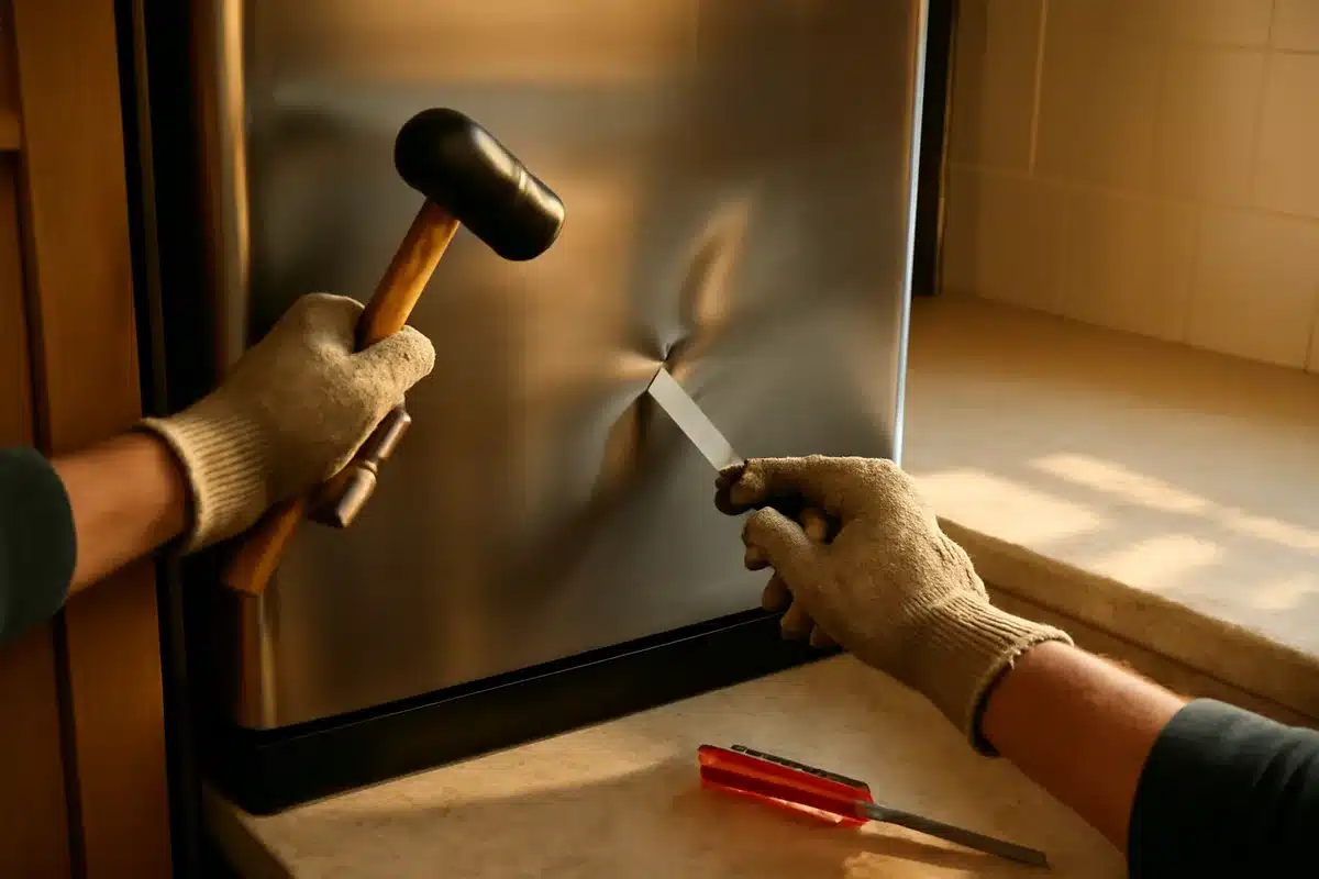 Réparer les bosses de votre frigo : Astuces infaillibles pour un look neuf !