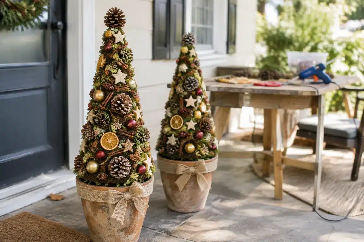 Noël DIY: 6 topiaires festifs pour votre porche d'entrée