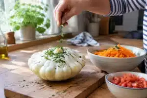 Pâtisson farci aux légumes: recette automnale facile et irrésistible